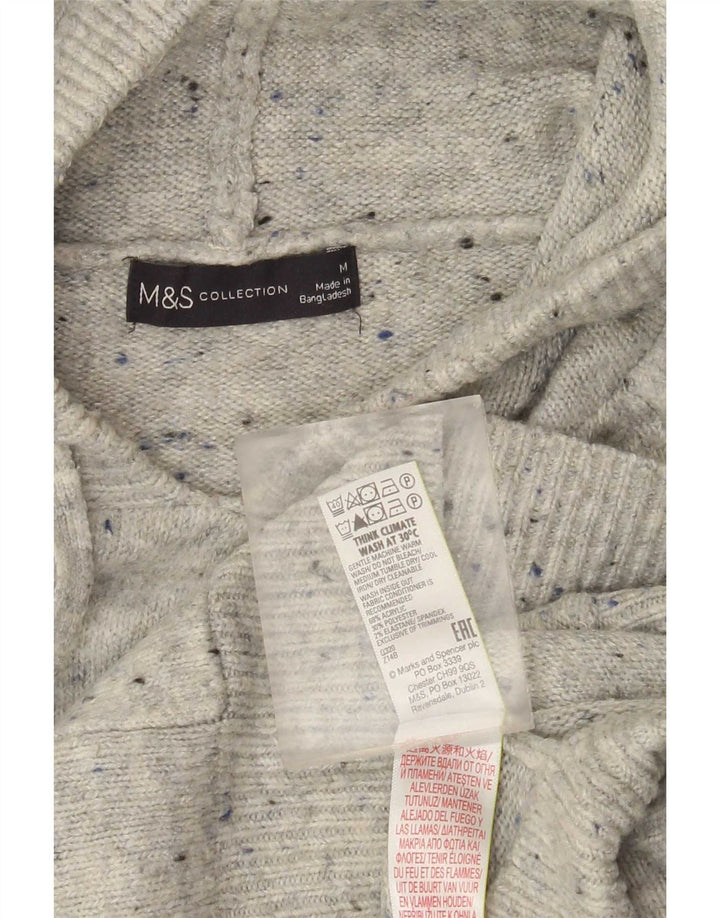 Pulover cu glugă pentru femei Marks & Spencer UK 14 Medium Gri Pete