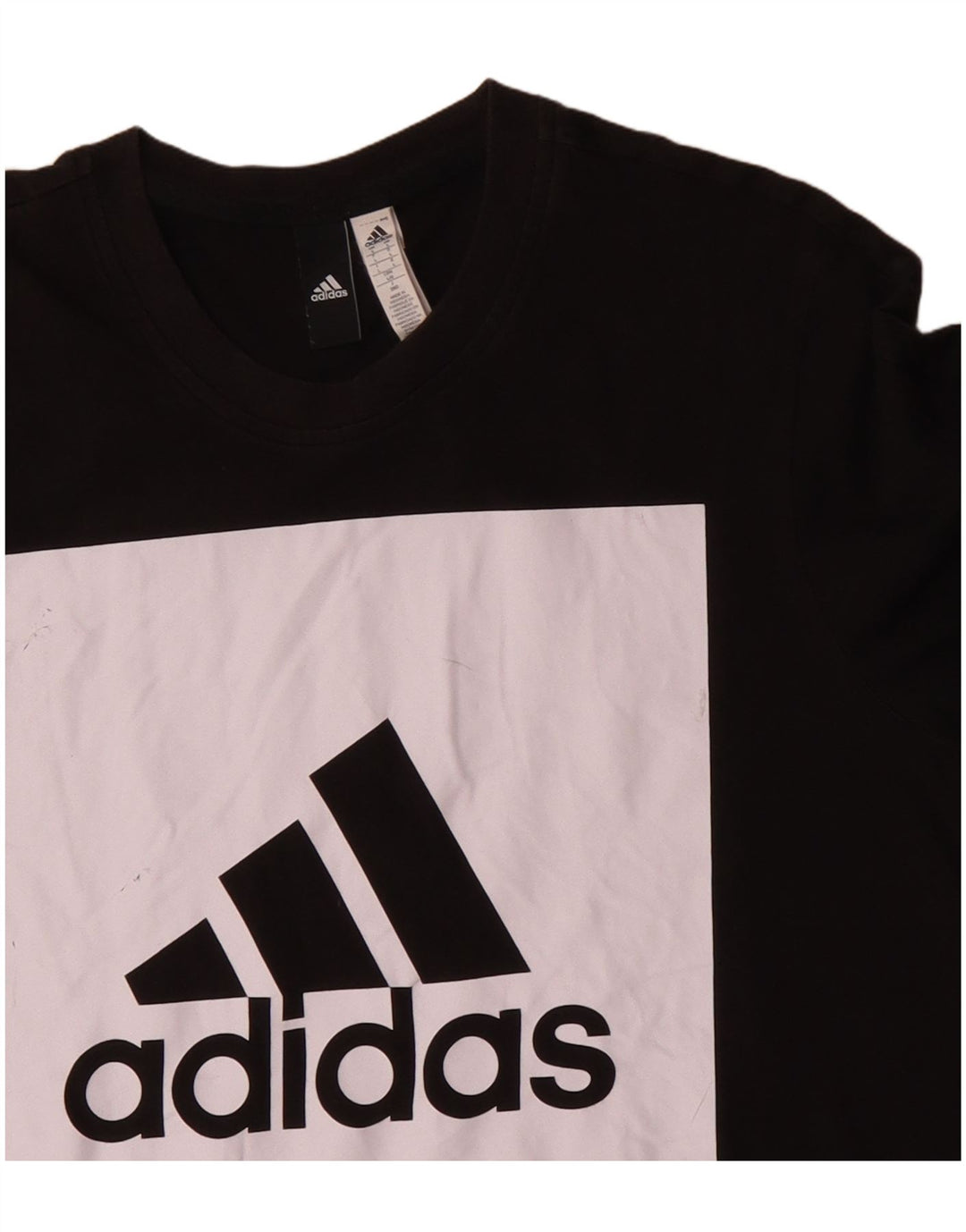 Tricou grafic ADIDAS pentru bărbați Top mare, negru, color block, bumbac