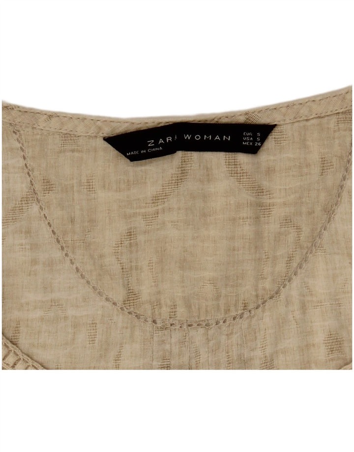 Rochie Cort supradimensionată pentru femei Zara UK 10 Mic Bej