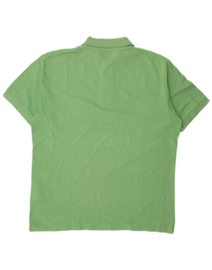 Cămașă polo pentru bărbați Kappa, bumbac verde mediu