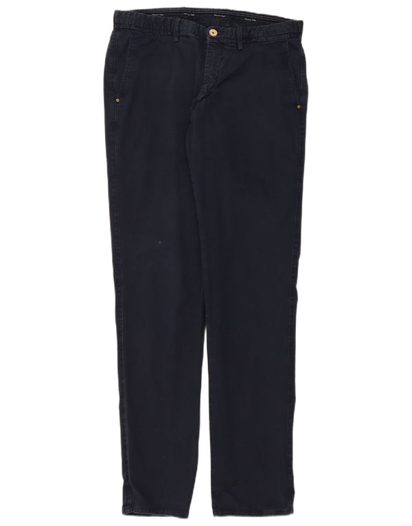 MASSIMO DUTTI Pantaloni Chino Slim Fit pentru bărbați EU 42 Large W32 L34 Bleumarin