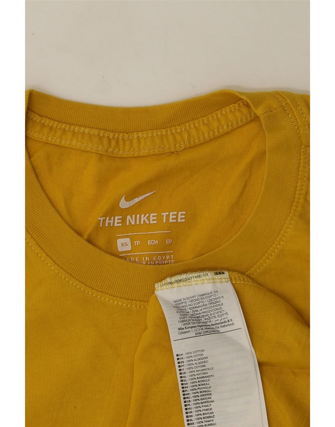 Tricou grafic pentru bărbați NIKE Top XS Bumbac galben