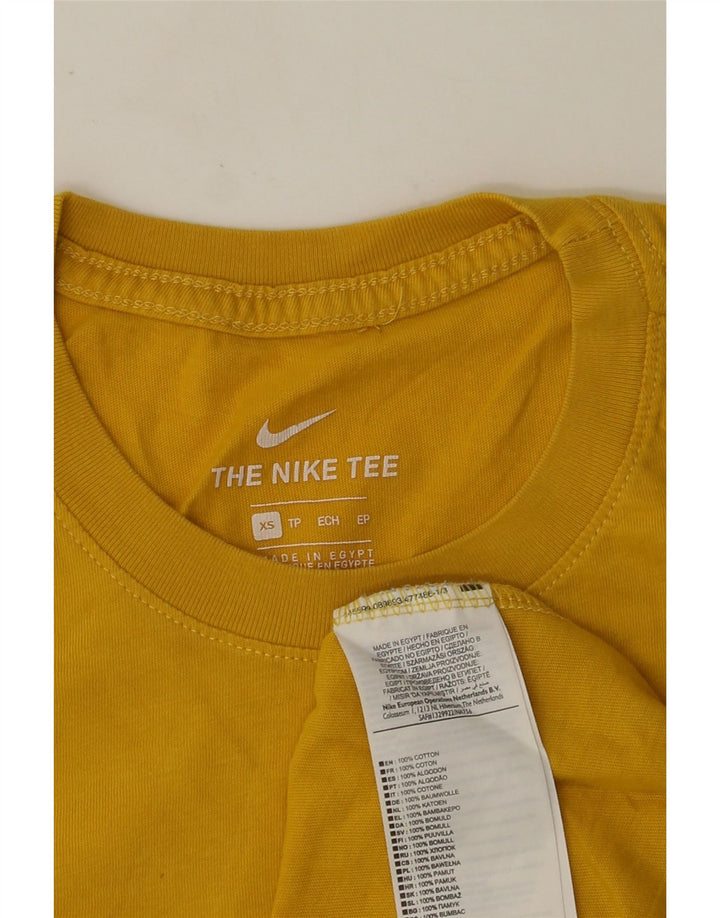 Tricou grafic pentru bărbați NIKE Top XS Bumbac galben