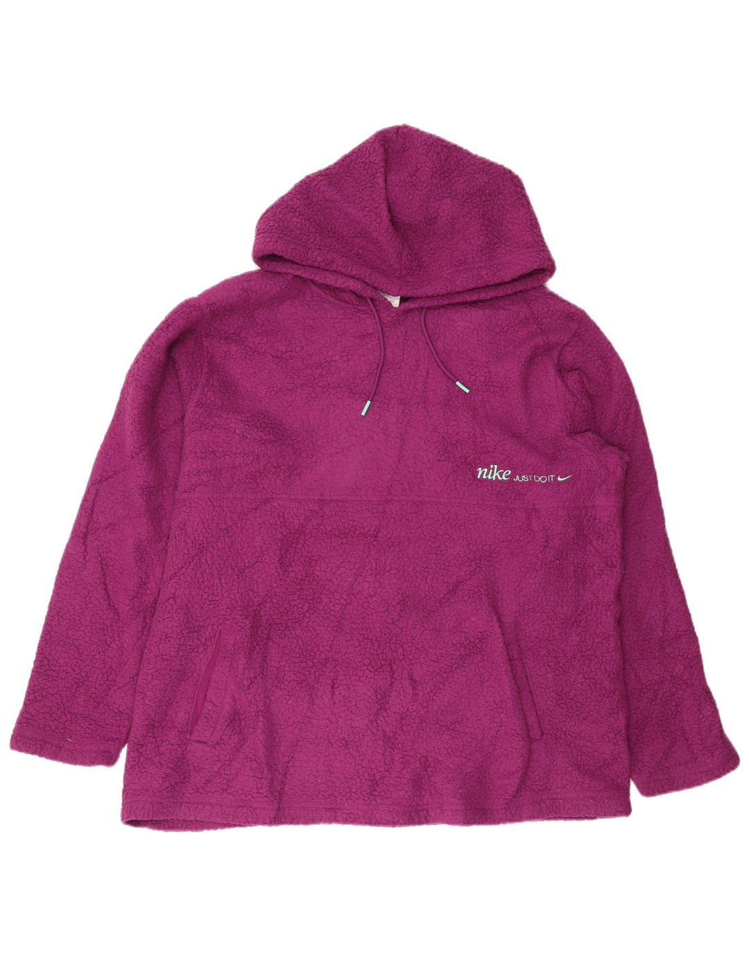 Pulover NIKE pentru femei Therma-Fit, cu glugă, din lână UK 18 XL, violet, poliester