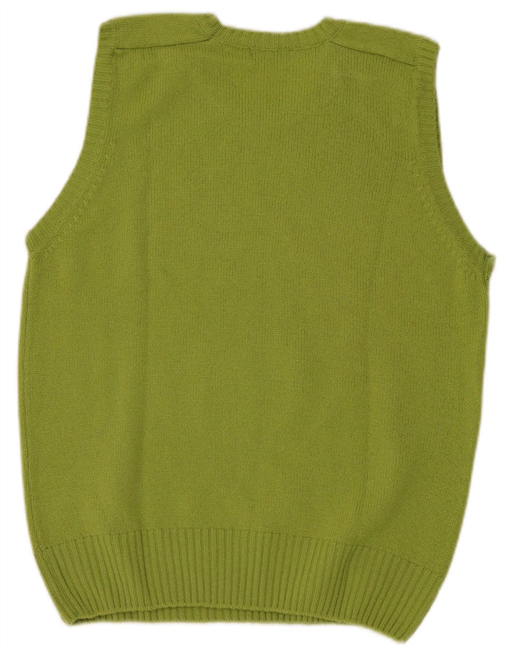 SISLEY Femei Vest Tank Top UK 14 Medium Green Wool