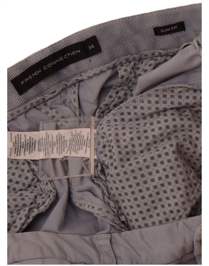 French Connection Pantaloni Chino Slim Fit pentru bărbați Mărimea 34 Bumbac albastru