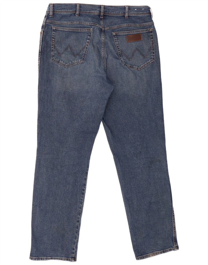 Blugi drepti pentru bărbați Wrangler W40 L34 Bumbac albastru