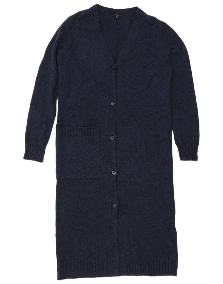 Pulover cardigan supradimensionat pentru femei Cos UK 10 Lână mică bleumarin