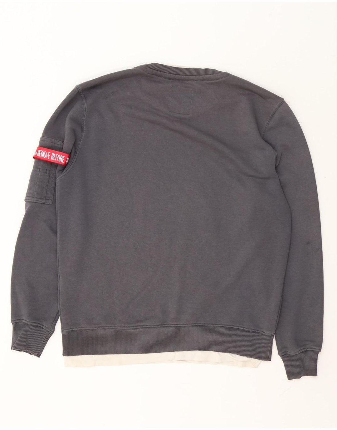 Hanorac grafic pentru bărbați Alpha Industries Pulover mic, gri, bumbac