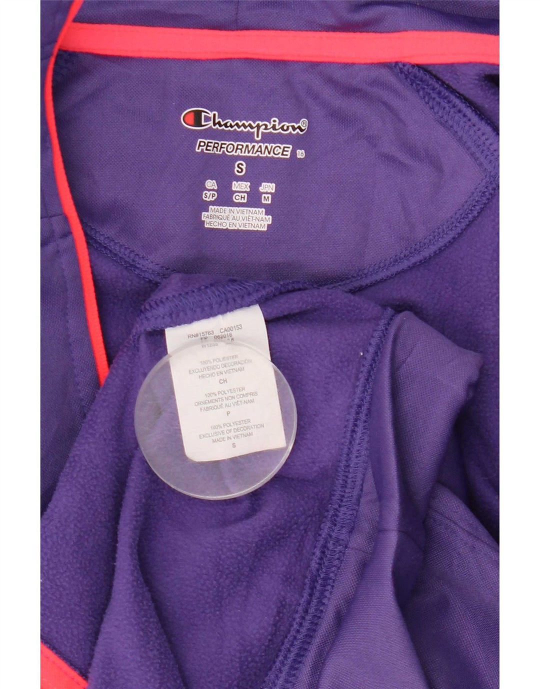 Pulover pentru femei Champion Performance, cu fermoar, poliester, 10 UK