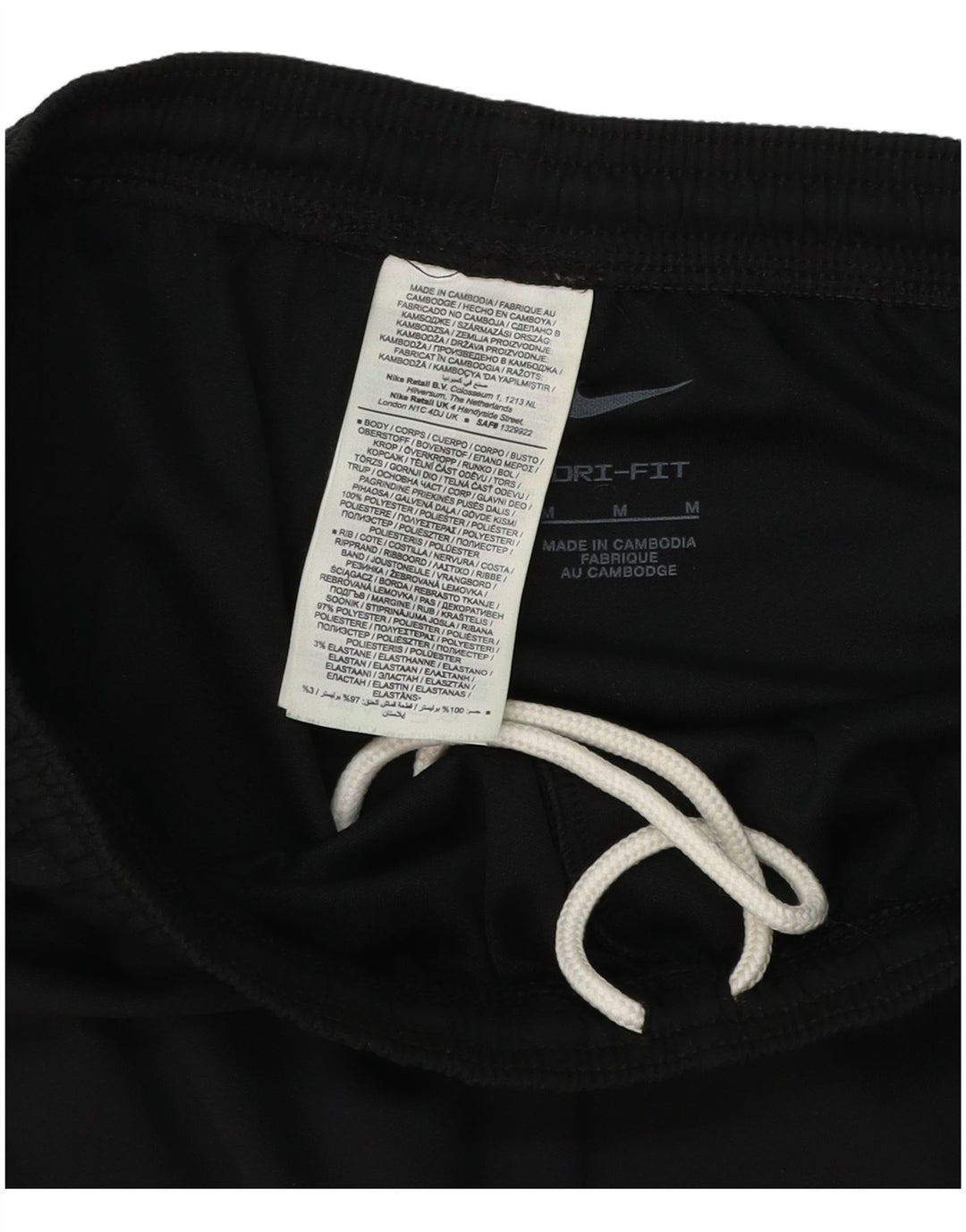 Pantaloni de trening NIKE Dri Fit pentru femei UK 12 Poliester mediu negru