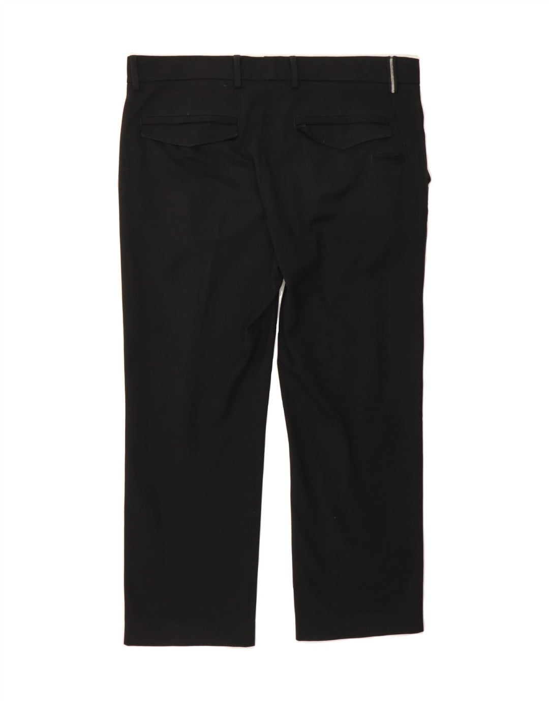 TRUSSARDI Womens Straight Chino Trousers W38 L29 Black Polyester Vintage Trussardi and Second-Hand Trussardi from Messina Hembry 