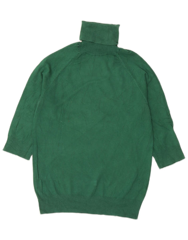 Pulover pentru femei Zara, cu mâneci 3/4, cu gât rulat, UK 12, verde mediu