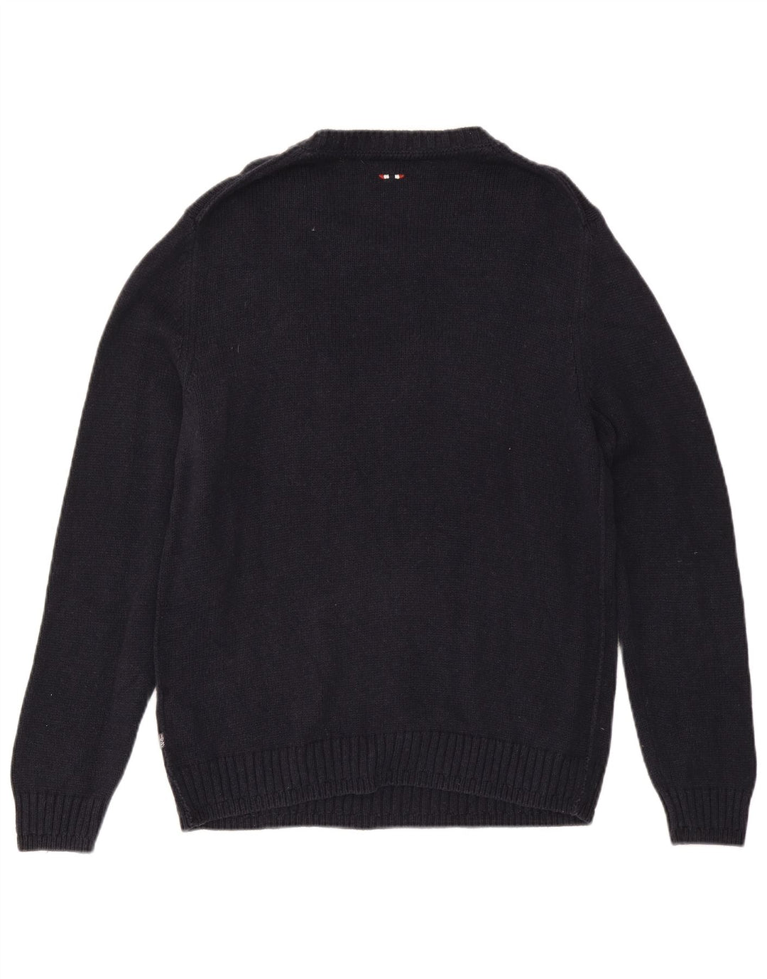 NAPAPIJRI Pulover pentru bărbați cu decolteu rotund cu grafică, bumbac mare, albastru bleumarin