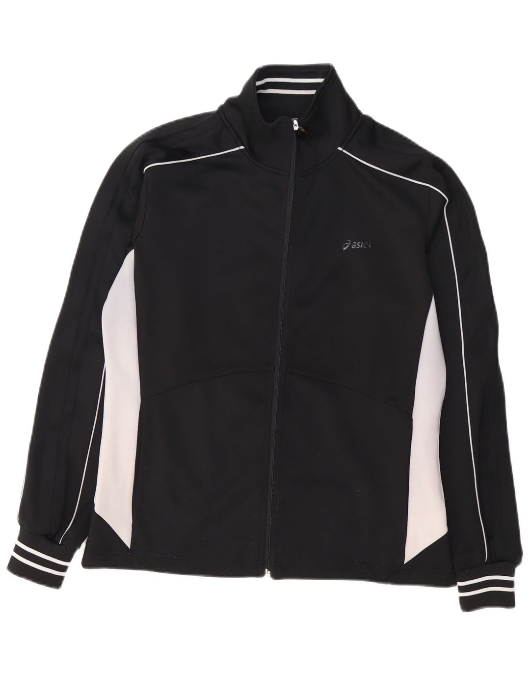Jachetă de trening Asics pentru femei UK 14 Medium Black Colorblock Poliester