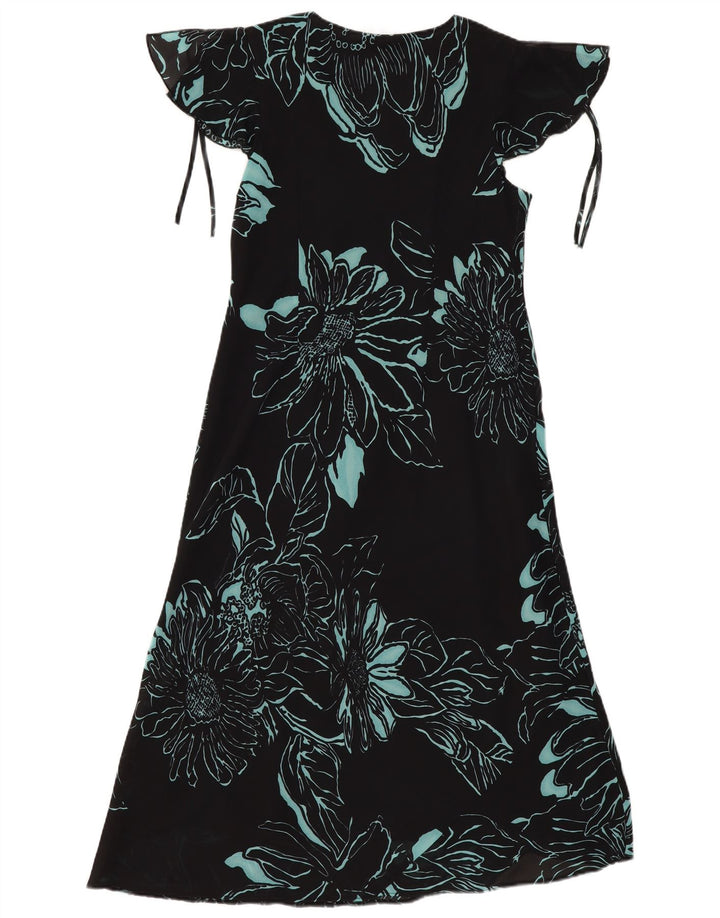 Rochie maxi pentru femei Agenda UK 14 Medium Black Floral Poliester