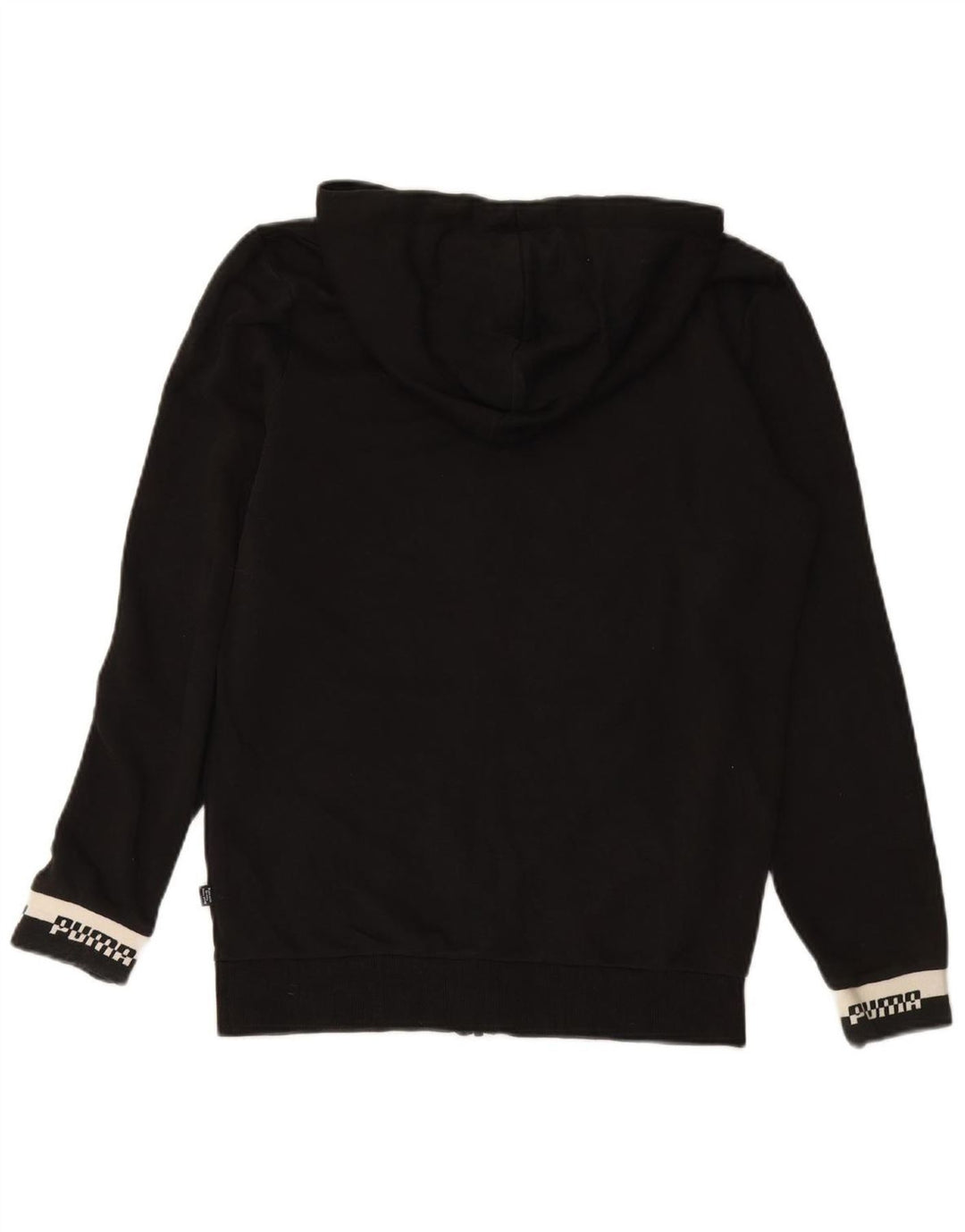 PUMA Mens Zip Hoodie Sweater Small Black Cotton