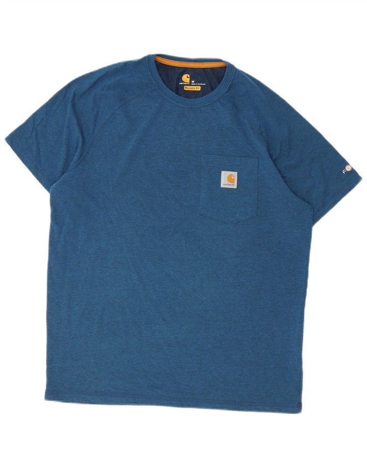 Tricou CARHARTT pentru bărbați, cu croiala relaxată, poliester mediu albastru