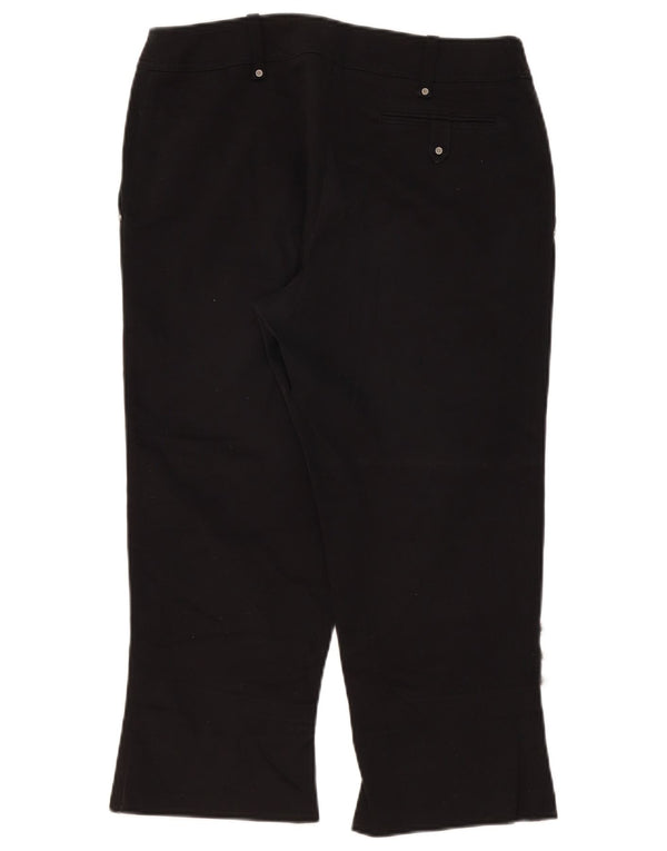 Fiorella Rubino Pantaloni Capri drepti pentru femei UK 12 Medium W34 L23 Negru