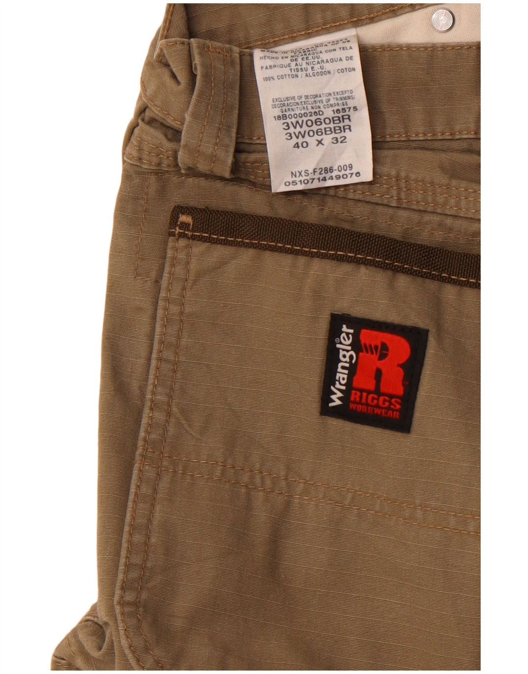 WRANGLER Pantaloni drepti cargo pentru bărbați W40 L32 bumbac bej