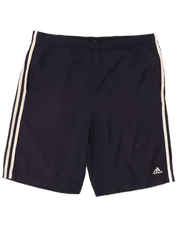 ADIDAS Mens Sport Shorts Small Navy Blue Polyester