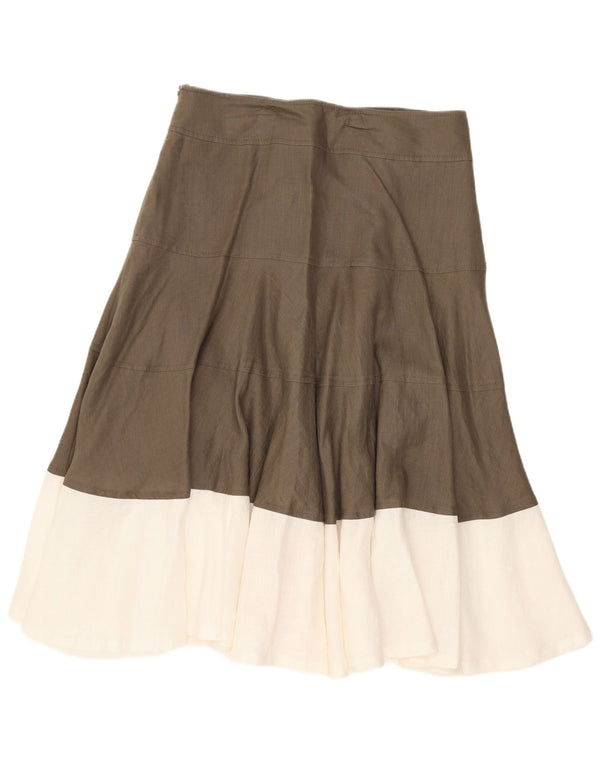 Fenn Wright Manson Fusta evazată pentru femei UK 10 Small W28 Brown Colorblock