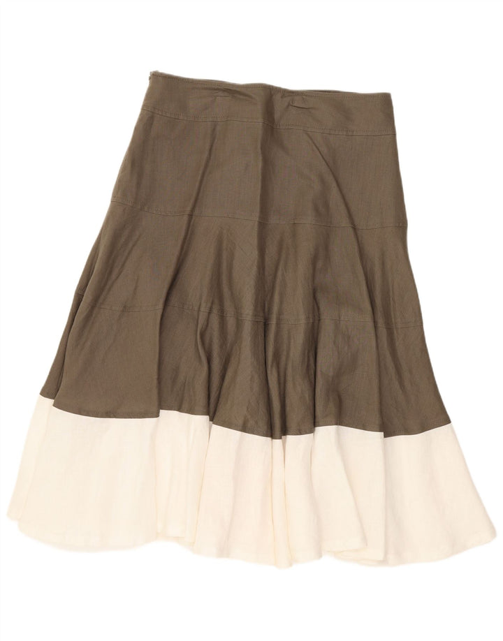 Fenn Wright Manson Fusta evazată pentru femei UK 10 Small W28 Brown Colorblock