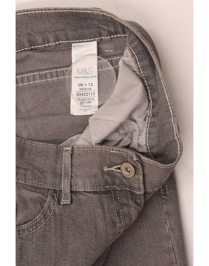 Blugi drepti pentru femei Marks & Spencer UK 12 Medium W30 L28 Bumbac gri