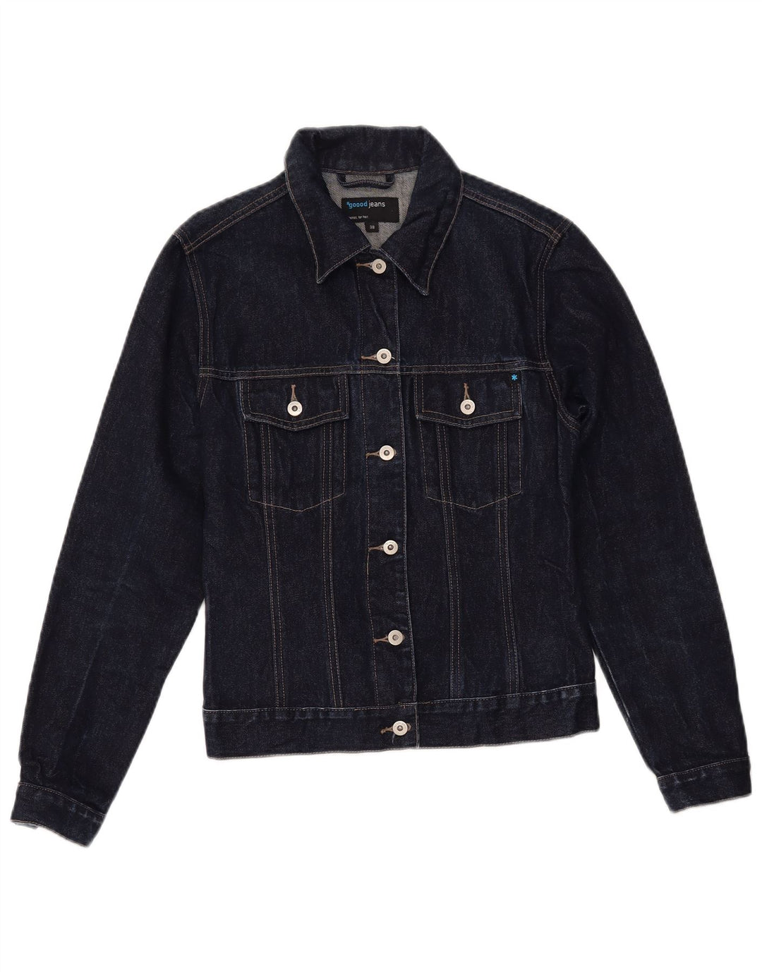 Jachetă de blugi pentru femei VINTAGE EU 38 Bumbac bleumarin mediu