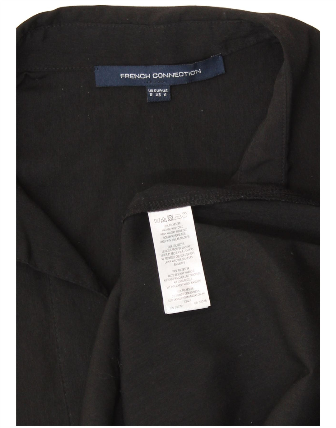 FRENCH CONNECTION Cămașă cu paragate pentru femei UK 8 Small Black
