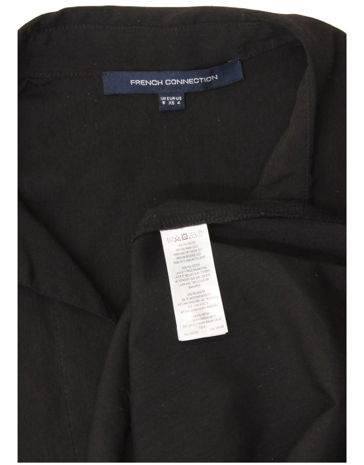 FRENCH CONNECTION Cămașă cu paragate pentru femei UK 8 Small Black