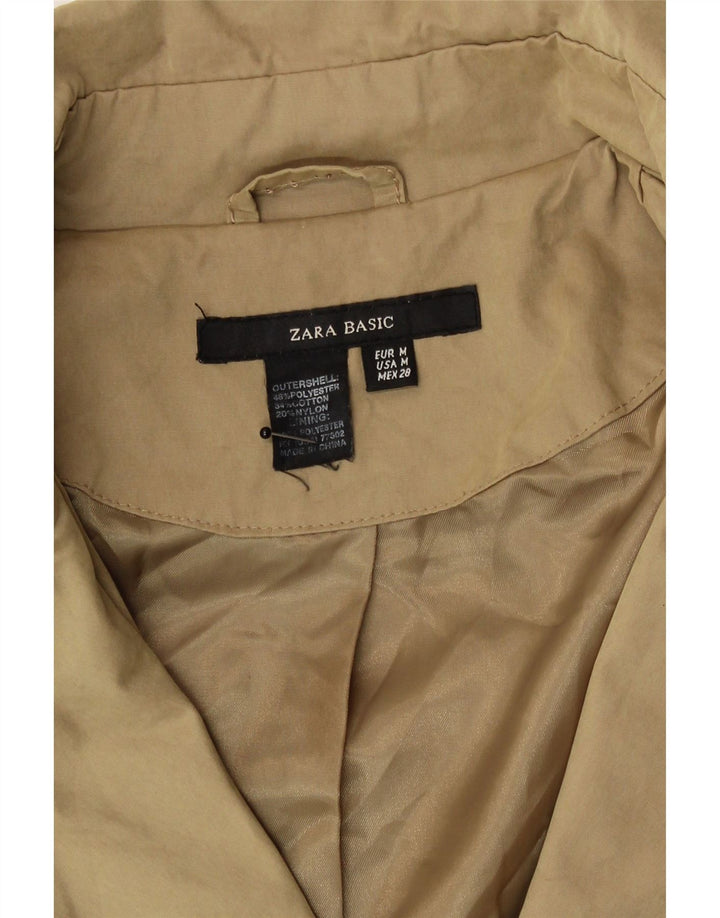 Trenci pentru femei Zara UK 14 Bumbac Bej Mediu