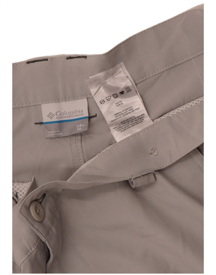 Pantaloni scurți Columbia Omni-Shield Cargo pentru bărbați W34 Poliester gri mare