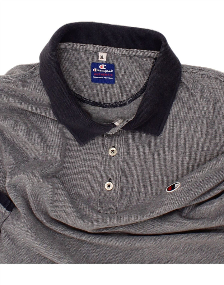 CHAMPION Mens Polo Shirt XL Grey Vintage Champion and Second-Hand Champion from Messina Hembry 