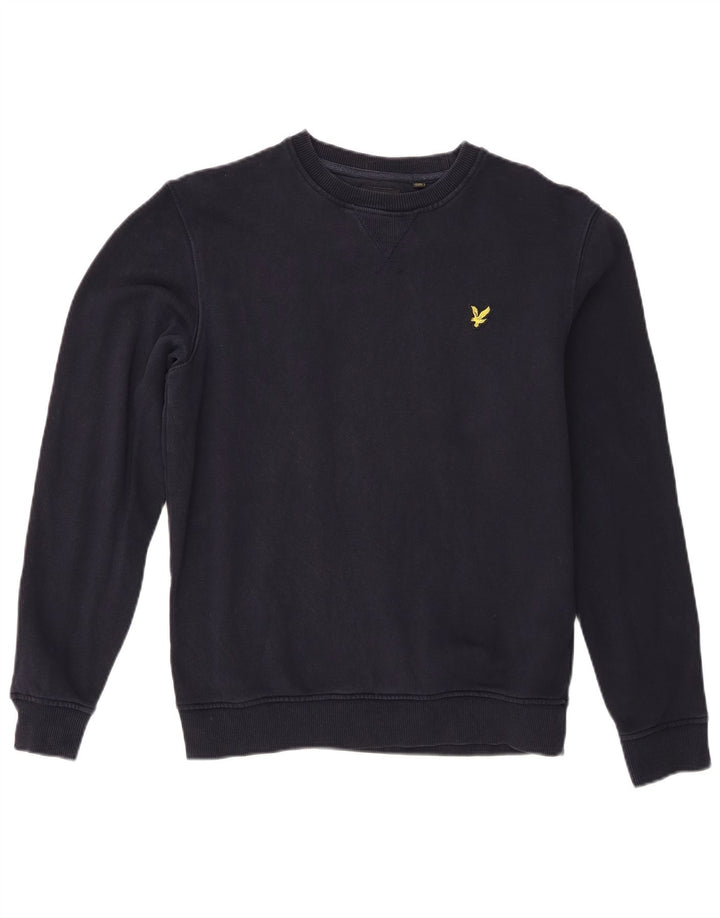Hanorac pentru bărbați Lyle & Scott Pulover mic din bumbac bleumarin