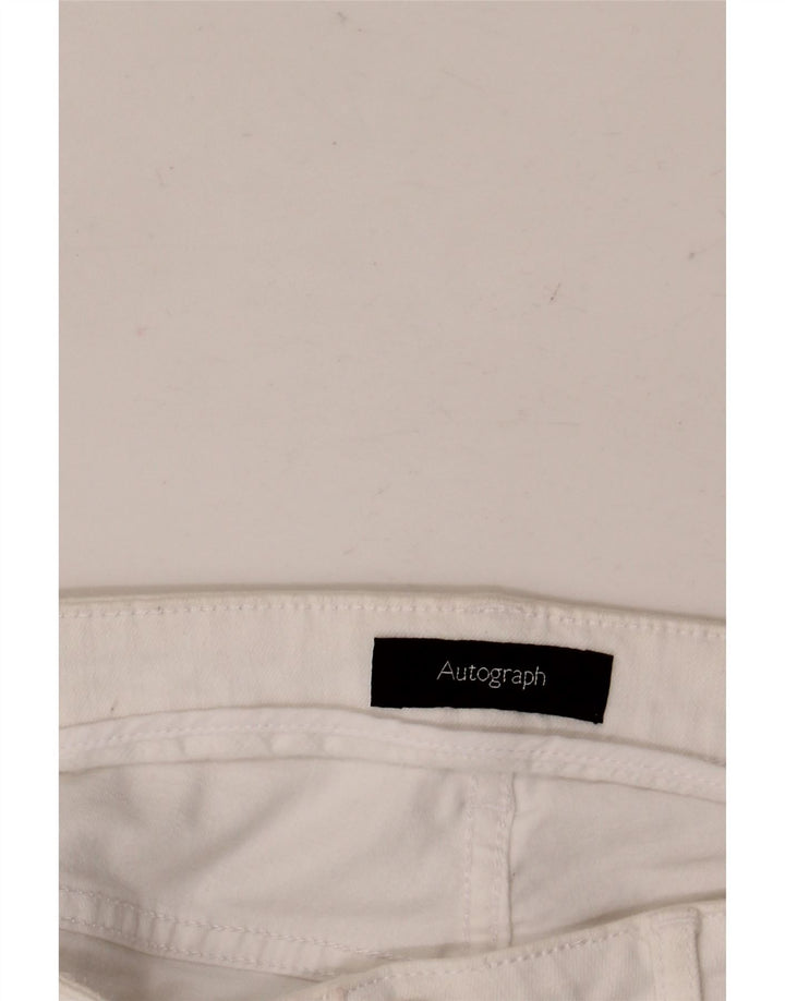 MARKS & SPENCER Blugi skinny autograf pentru femei W34 L28 alb