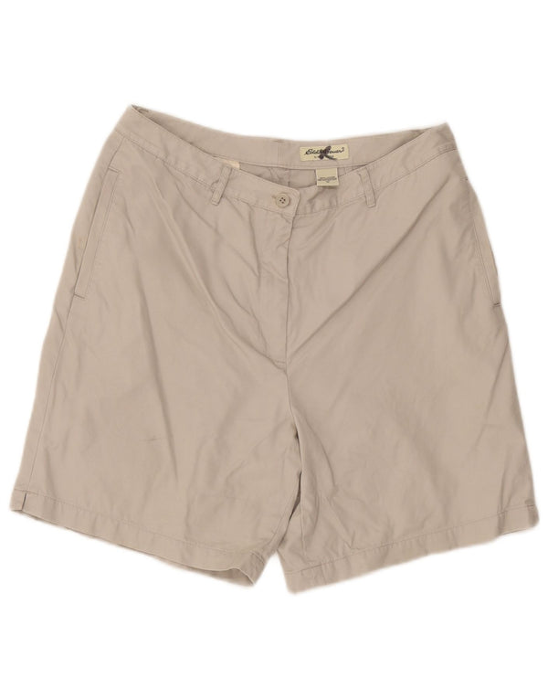 Pantaloni scurți chino cu talie înaltă pentru femei Eddie Bauer US 12 Large W32 Beige Bumbac