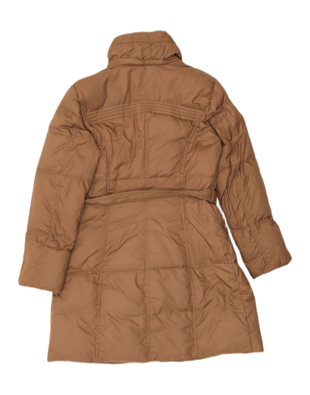 VINTAGE Womens Oversized Padded Coat UK 10 Small Beige Polyester