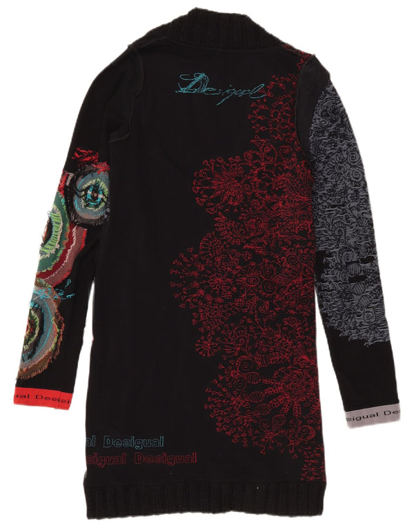 Rochie cu pulover cu mânecă lungă Desigual pentru femei UK 12 Medium Black Floral