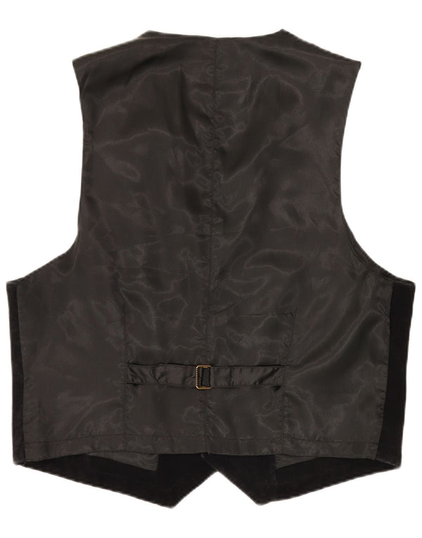 S.OLIVER Gilet de piele intoarsa pentru barbati XL din piele neagra
