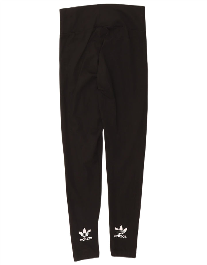Leggings cu grafic pentru femei Adidas UK 14 Poliester negru mare