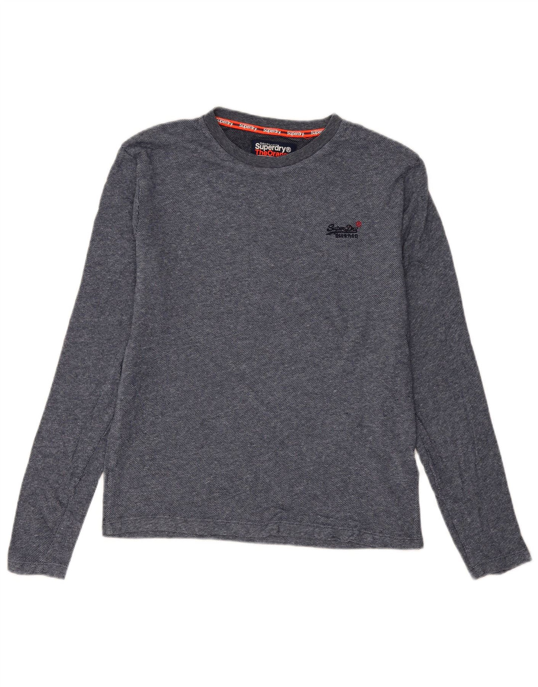 Top pentru bărbați Superdry cu mânecă lungă din bumbac albastru mediu