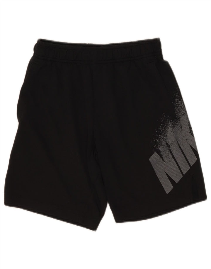 Pantaloni scurți sport Nike Dri Fit Graphic pentru băieți 8-9 ani, poliester negru mic