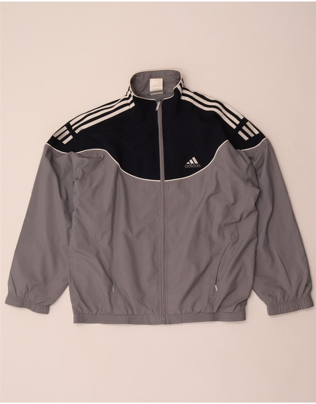 Jachetă de trening Adidas pentru bărbați Marea Britanie 38/40 Gri mediu Poliester color bloc