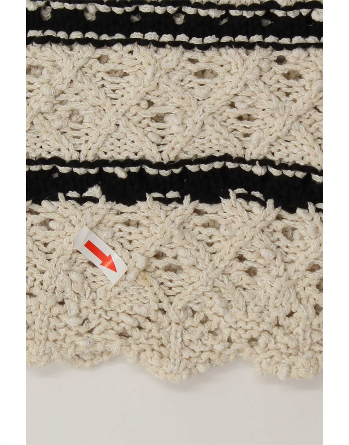 Top tricot pentru femei Zara UK 12, mediu negru, bumbac color bloc