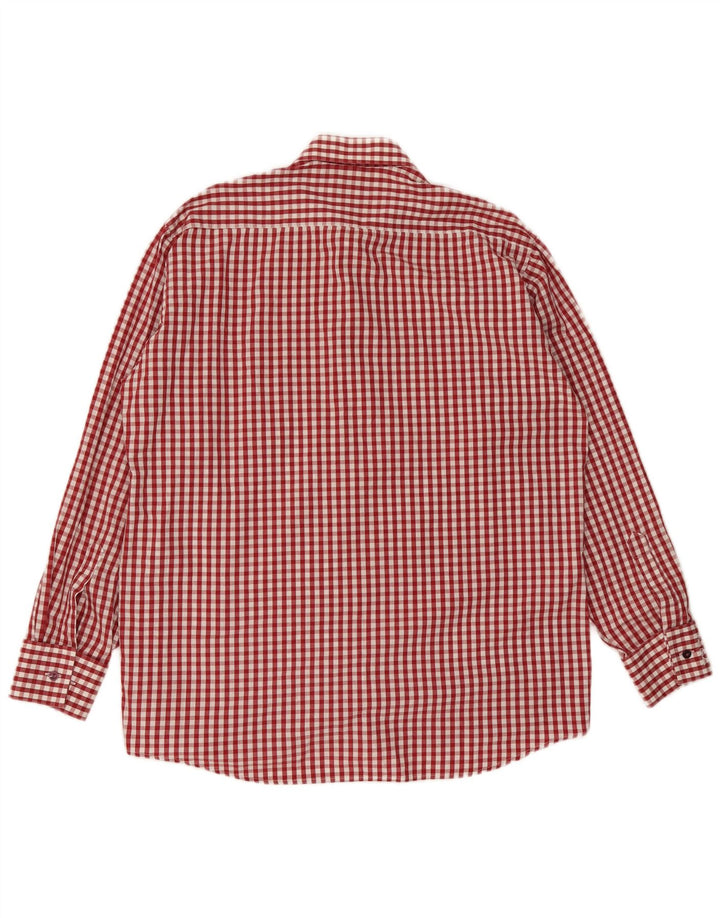 Cămașă pentru bărbați Pierre Cardin Mărimea 41 16 Bumbac mare roșu Gingham