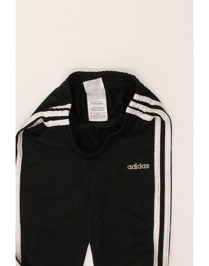 ADIDAS Boys Tracksuit Trousers Joggers 3-4 Years Black Polyester Vintage Adidas and Second-Hand Adidas from Messina Hembry 