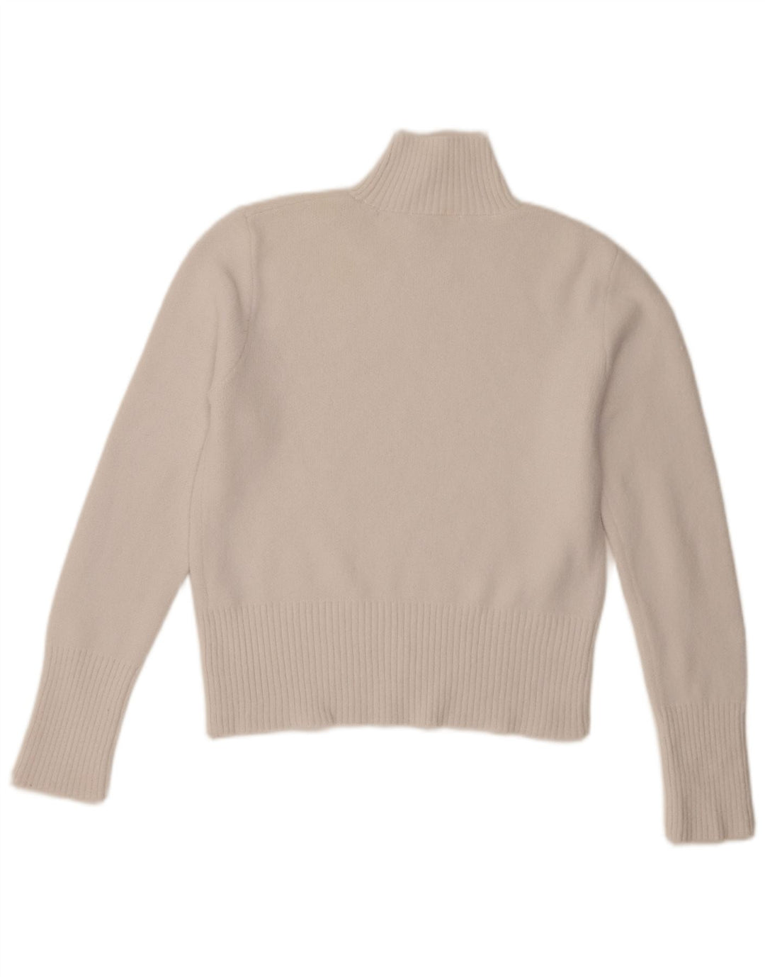 Pulover cu gât țestoasă pentru femei Zara UK 12 Nylon alb mediu