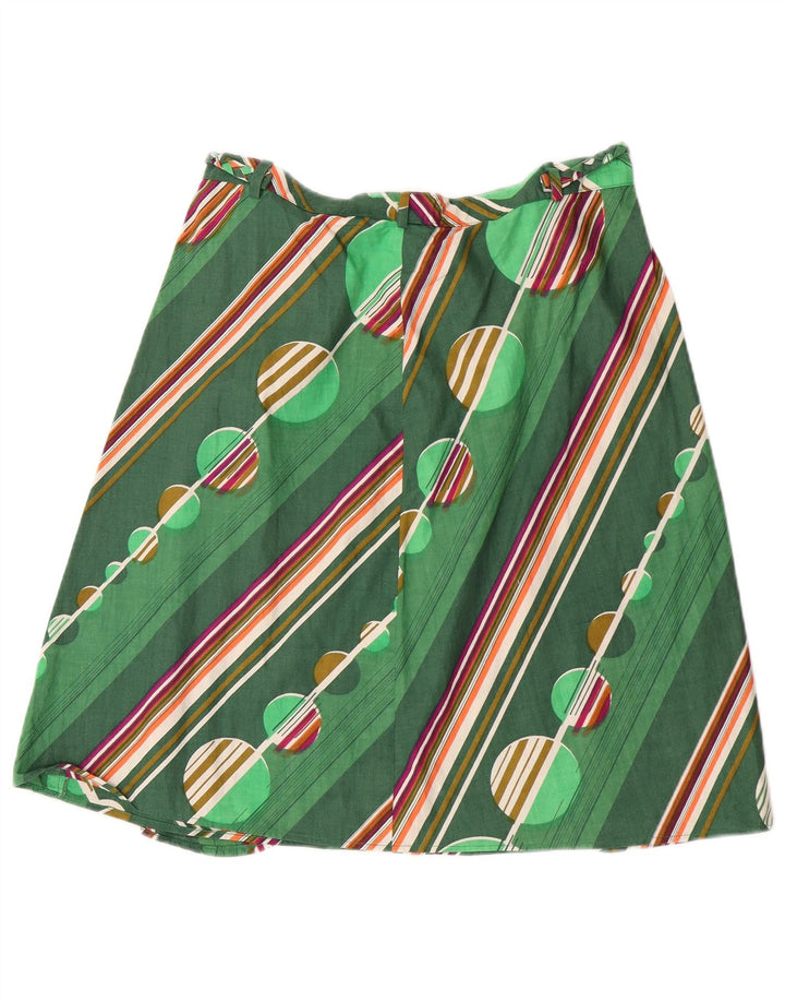 Fustă A-Line pentru Damă Vintage W30 Verde Mediu Geometric