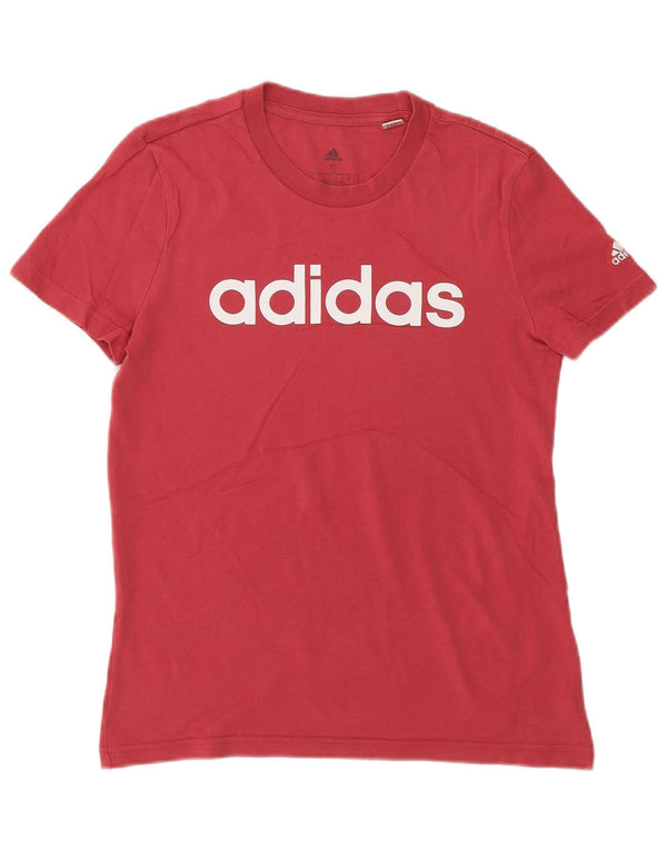 Tricou grafic Adidas pentru femei Top UK 8/10 Small Pink Bumbac
